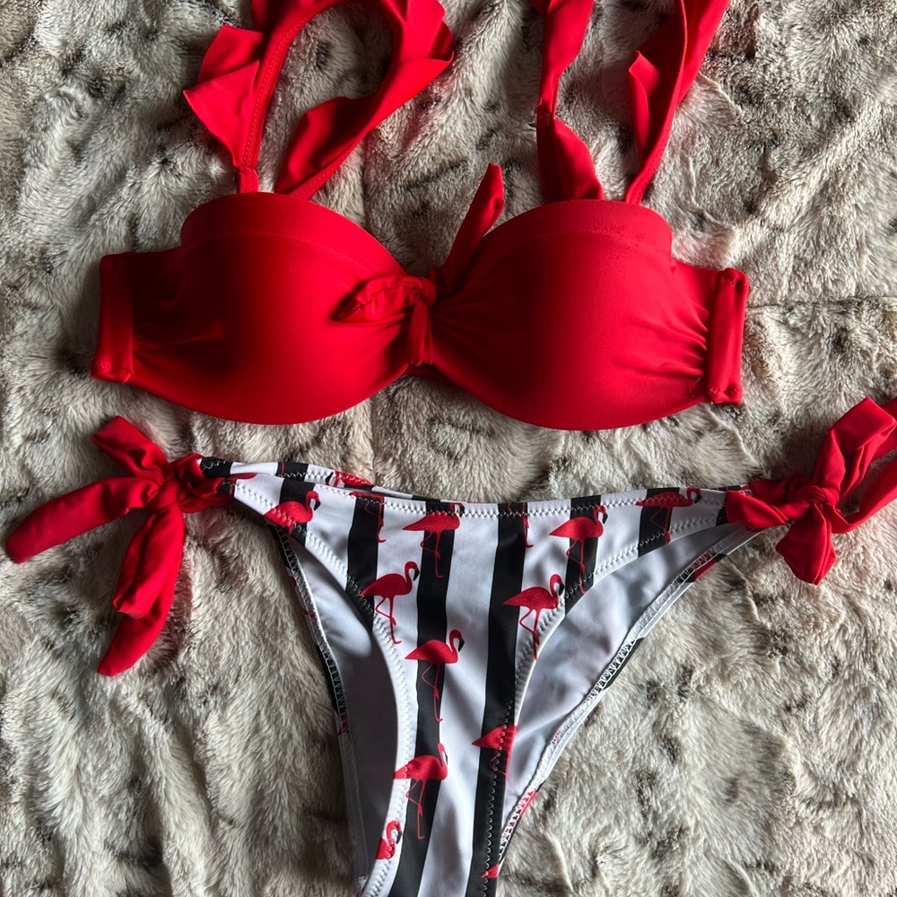 Red Flamingo Swim Set
